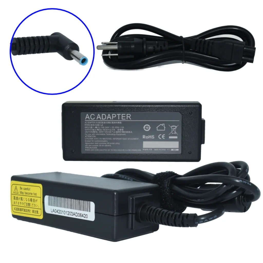 Cargador de laptop (compatible con hp punta azul) 45W 19.5V 2.31A (4.5*3.0) Marca EKO EK-L4