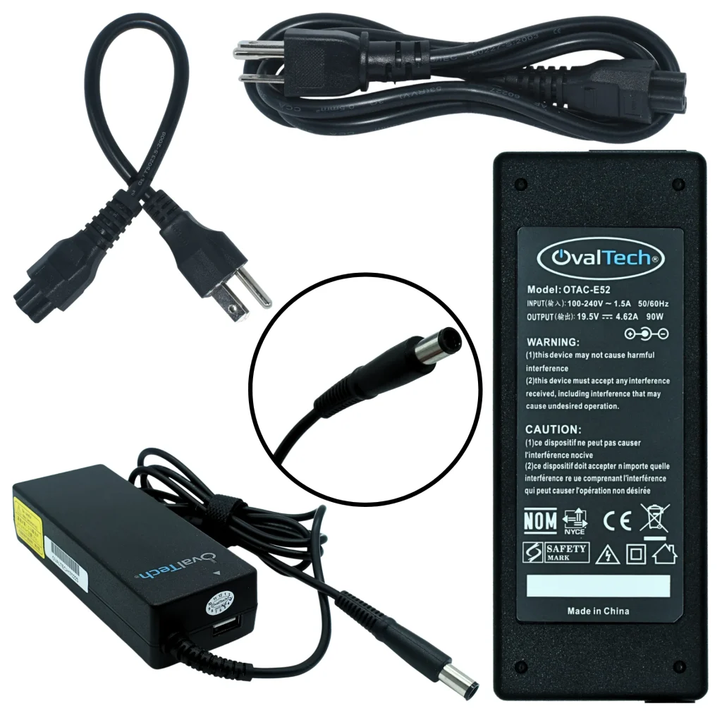 Cargador de laptop para DELL 19.5V/4.62AH C/Blister + USB Marca OvalTech OTAC-E52