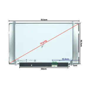 LCD140-015DB LCD 14.0 LED WXGA (1366X768) Slim Conector Inferior Derecho 30P Glossy 315mm (bezel delgado / Brackets)