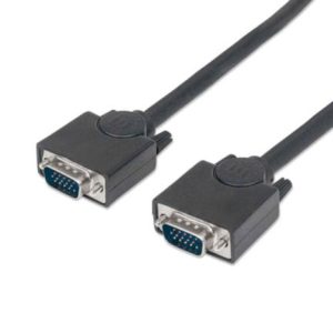 Cable Manhattan SVGA Monitor 8MM HD15M-M 1.8m Color Negro