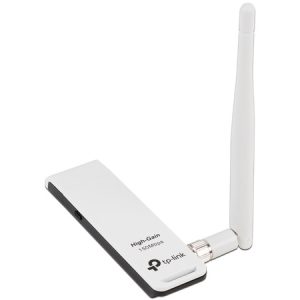 Adaptador Inalámbrico USB TP-Link TL-WN722N, Wireless N (Wi-Fi 4), hasta 150Mbps, antena de alta ganancia, USB.