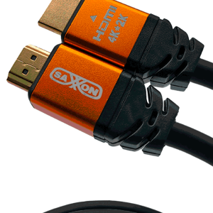 SAXXON SX100HDC - Cable HDMI de 10 metros de alta velocidad / Versión 2.0 / Resolución 4K / Canal de retorno de audio (ARC) / Video 3D / Blindado para reducir interferencias / Chapado en oro / Alta resistencia y durabilidad.