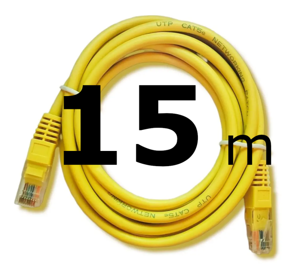 15 metros de cable de red cat 5e Ponchado cca