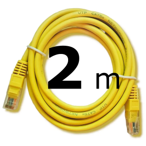 2 metros de cable de red cat 5e Ponchado cca