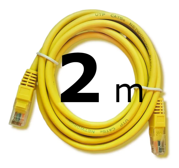 2 metros de cable de red cat 5e Ponchado cca