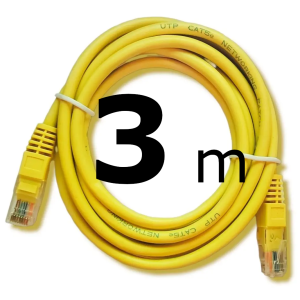3 metros de cable de red cat 5e Ponchado cca