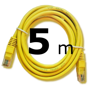 5 metros de cable de red cat 5e Ponchado cca