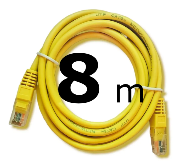 8 metros de cable de red cat 5e Ponchado cca
