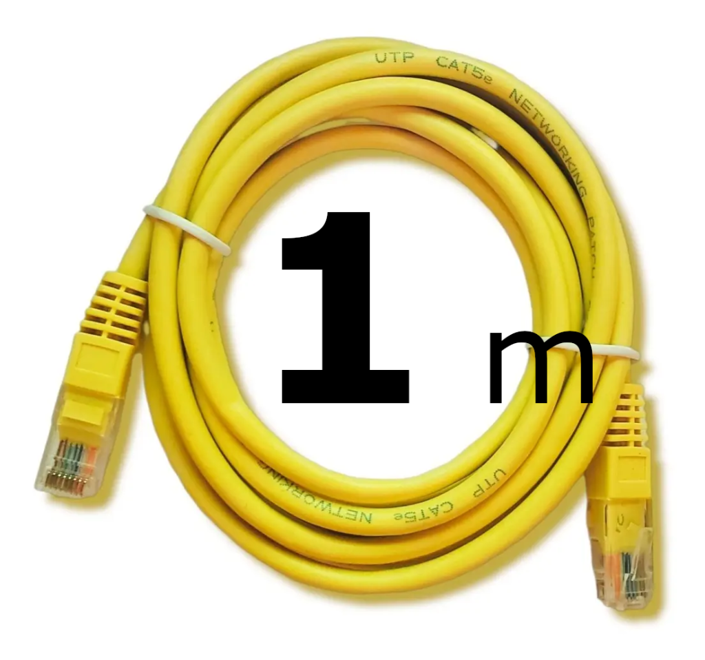1 metro de cable de red cat 5e Ponchado cca