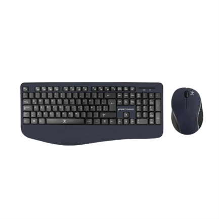 Kit Teclado y Mouse Perfect Choice Inalámbrico Ergonómico Color Negro
