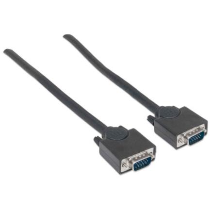 Cable Manhattan HD15 M-M para Monitor VGA 3m Color Negro